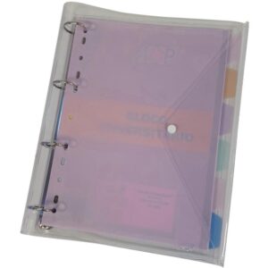 Fichario de PVC Rosa 4 Argolas C/ Botao 96F - Imagem 1