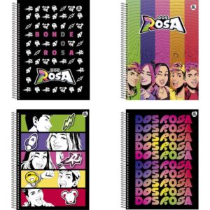 Caderno 01X1 Capa Dura dos Rosa 80FLS. - Imagem 1