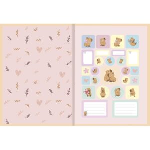 Caderno Brochurao Capa Dura Capycuties 80FLS. - Imagem 2