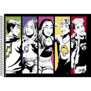 Caderno Desenho Univ Capa Dura dos Rosa 60FLS. - Imagem 2