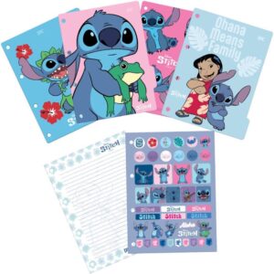 Divisoria Fichario Plastica Stitch Univ 48F+DIV+ADESIVOS - Imagem 1