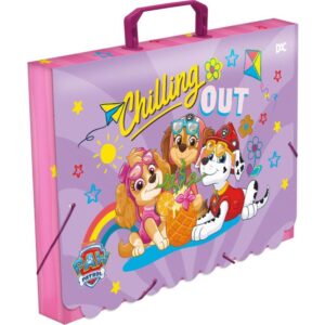 Maleta Plastica com Alca Decor Patrulha Canina Fem. 40MM - Imagem 1