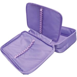 Estojo Box Tecido Lilas C/Divisorias - Imagem 3
