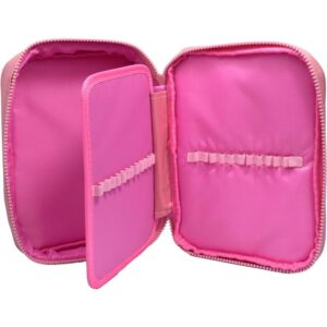 Estojo Box Tecido Rosa C/Divisorias - Imagem 3