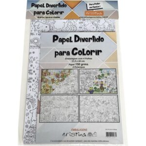 Brinquedo para Colorir Papel Divertido 31,5X44CM 4FLS - Imagem 1