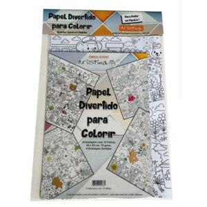 Brinquedo para Colorir Papel Divertido 44X63CM 12FLS - Imagem 1