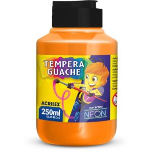 Tinta Guache 250ML Neon Laranja - Imagem 1