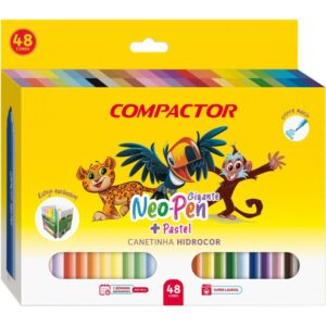 Caneta Hidrografica Neo-Pen Gigante Pastel 48CORES - Imagem 1