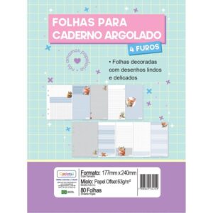 Refil para Caderno Woodland P/Argolado 63G. 80FLS - Imagem 1