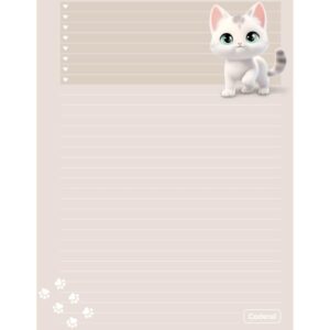 Refil para Caderno Cute Cat P/Argolado 63G. 80FLS - Imagem 2