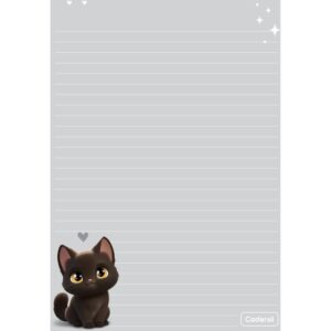 Refil para Caderno Cute Cat P/Argolado 63G. 80FLS - Imagem 3