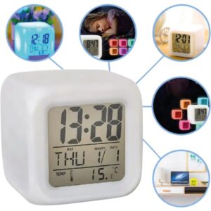Radio Relogio Digital Despertador RGB - Imagem 1