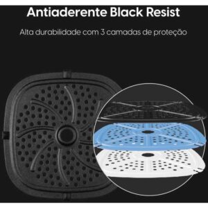 Fritadeira Air Fryer 3,5L Preta 220V - Imagem 3