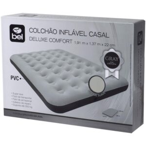 Colchao Inflavel Casal Cinza ate 300KG - Imagem 2