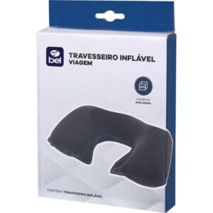 Almofada Pelucia Pescoco Inflavel Viagem 45X28C - Imagem 6