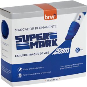 Pincel Marcador Permanente Supermark Azul - Imagem 4