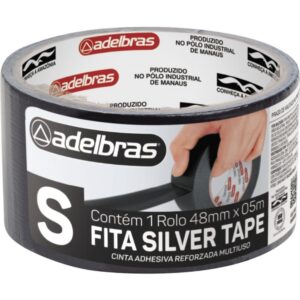 Fita de Alta Resistencia Silver Tape Preta 48MMX5M - Imagem 1