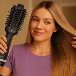Escova de Cabelo Alisadora Secadora Essencial 1300W Bivol - Imagem 6