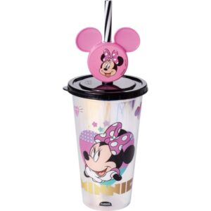 Copo Decorado Minnie Rosa Fruta Cor 500ML - Imagem 1