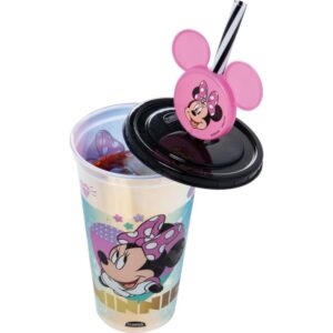 Copo Decorado Minnie Rosa Fruta Cor 500ML - Imagem 2