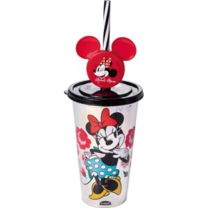 Copo Decorado Minnie Vermelha Fruta Cor 500M - Imagem 1
