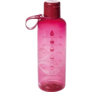 Garrafa Plastica Fitness Cilindrica 970ML Rosa - Imagem 1