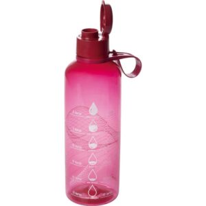 Garrafa Plastica Fitness Cilindrica 970ML Rosa - Imagem 2