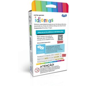 Jogo Educativo Cartas Geniais Idiomas C/36 - Imagem 3