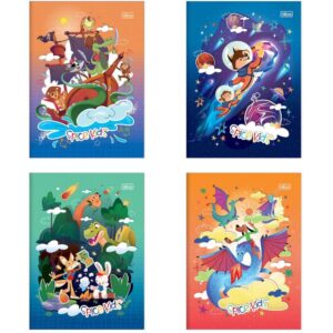Caderno Brochurao Capa Dura Spice Kids Masculino 80FLS. - Imagem 1