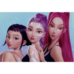 Quebra-Cabeca Cartonado Guerreiras do K-Pop 200 Pecas - Imagem 2