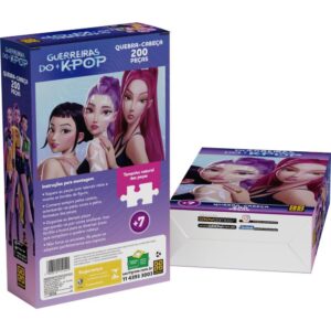 Quebra-Cabeca Cartonado Guerreiras do K-Pop 200 Pecas - Imagem 3