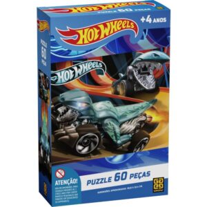 Quebra-Cabeca Cartonado Hot Wheels 60 Pecas - Imagem 1