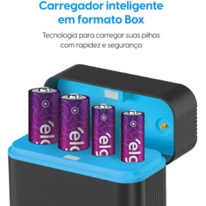 Carregador de Bateria USB P/Pilhas Cabo 0.5M 700MAH - Imagem 3