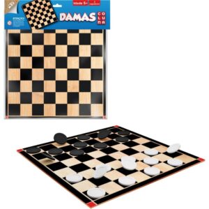 Jogo de Tabuleiro Dama de Madeira na Solapa - Imagem 2
