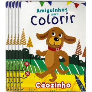 Livro Infantil Colorir Amiguinhos P/Colorir Cao 10P - Imagem 1
