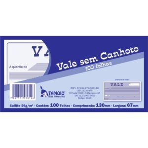 Impresso Vale 100FLS S/Canhoto - Imagem 2