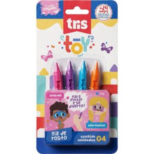 Giz de Cera Jumbo Tris Toy Facial Fashion - Imagem 1