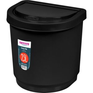 Lixeira Flip Pia 2,5L Preta - Imagem 1