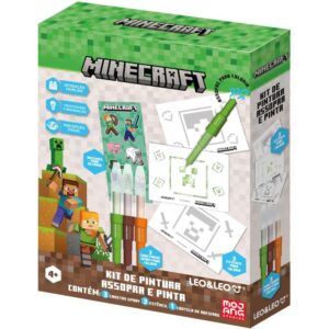 Brinquedo para Colorir Minecraft Kit Pintura Assopra - Imagem 1
