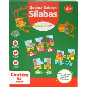 Brinquedo Pedagogico Silabas 64 Pecas - Imagem 1