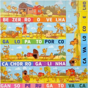 Brinquedo Pedagogico Silabas 64 Pecas - Imagem 2