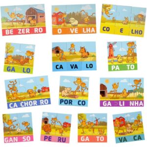 Brinquedo Pedagogico Silabas 64 Pecas - Imagem 3
