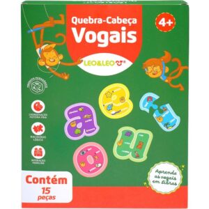 Brinquedo Pedagogico Vogais 15 Pecas - Imagem 1