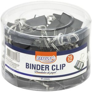 Prendedor de Papel Binder 25MM Preto - Imagem 1