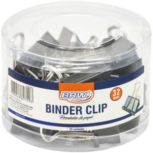 Prendedor de Papel Binder 32MM Preto - Imagem 1
