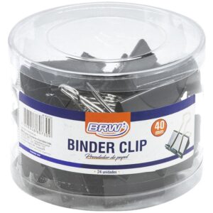 Prendedor de Papel Binder 40MM Preto - Imagem 1
