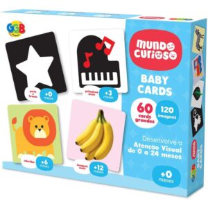 Brinquedo Pedagogico Baby Cards C/60 Pecas - Imagem 1