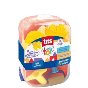 Massa para Modelar Criativa Tris Toy Kit Viagem Mala - Imagem 2