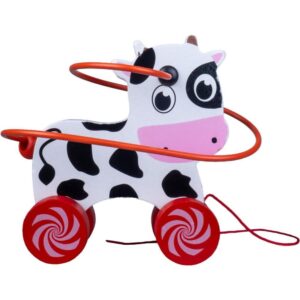 Brinquedo Pedagogico Madeira Aramado Montanha Russa Vaquinh - Imagem 1