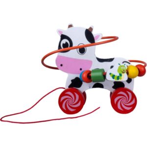 Brinquedo Pedagogico Madeira Aramado Montanha Russa Vaquinh - Imagem 2